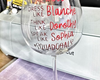 Stay Golden - Betty White Wine Glass - Etsy