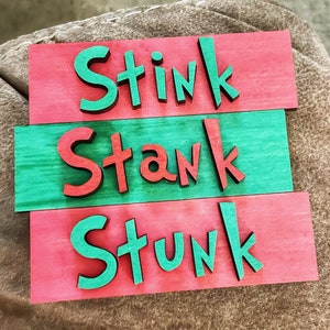 Grinch Tiered Tray Signs – Festive Holiday Décor for Your Home