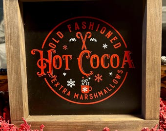 Hot Cocoa Farmhouse Sign – Cozy Holiday Décor for Your Home