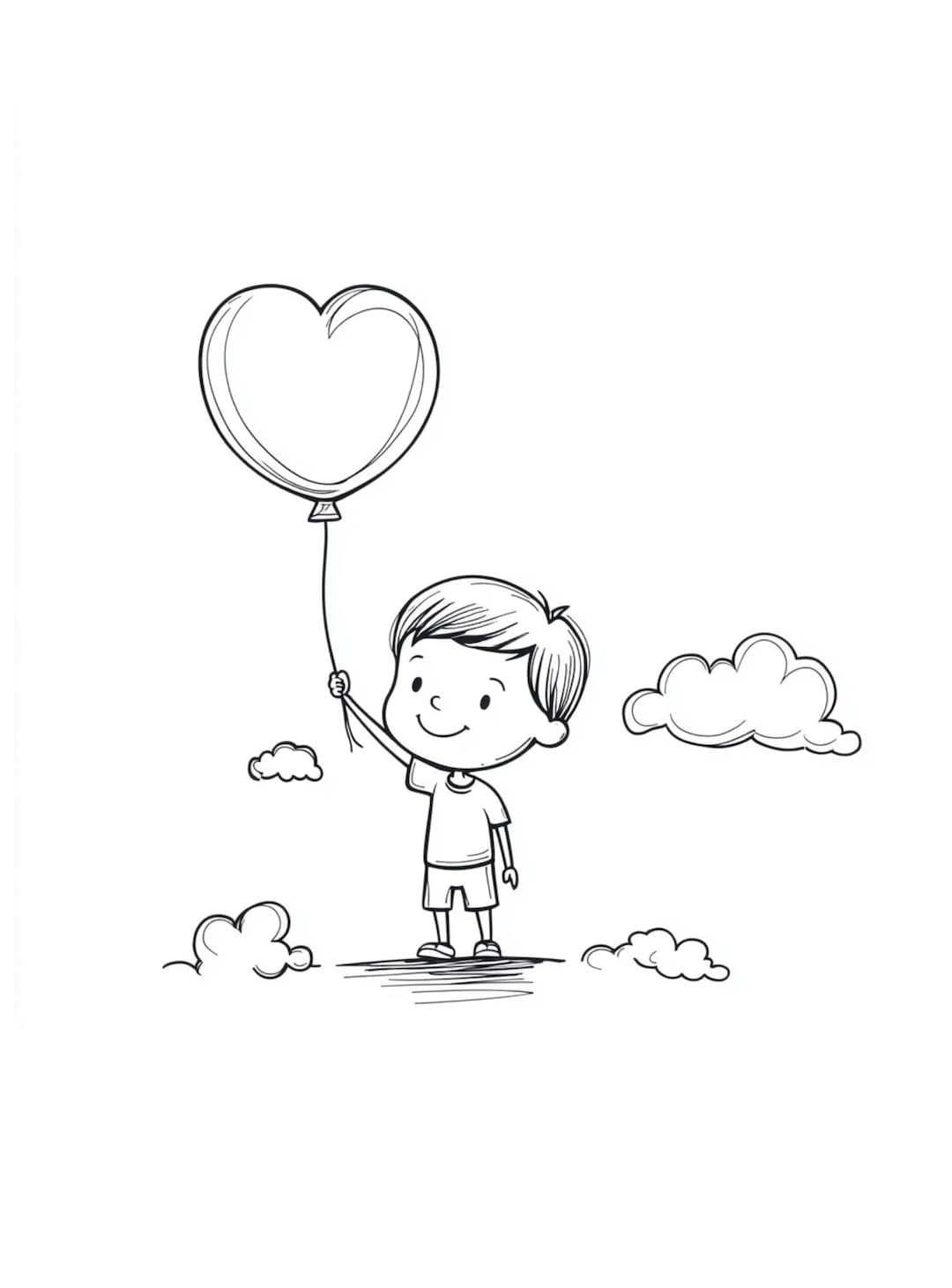 Valentine's Day Coloring Page for Kids – Printable Fun! - Etsy