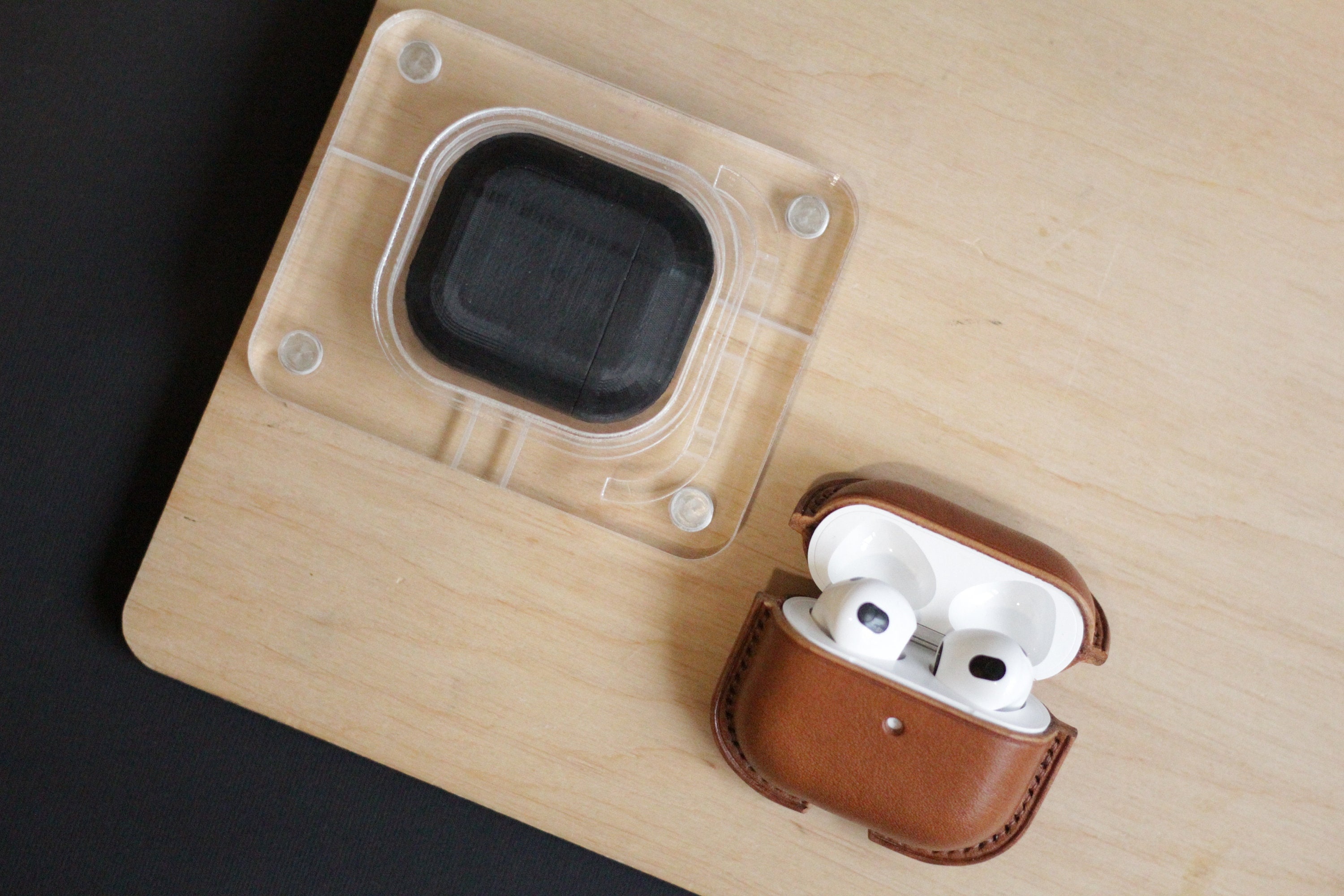 Leather Airpod Pro Case Acrylic Etsy