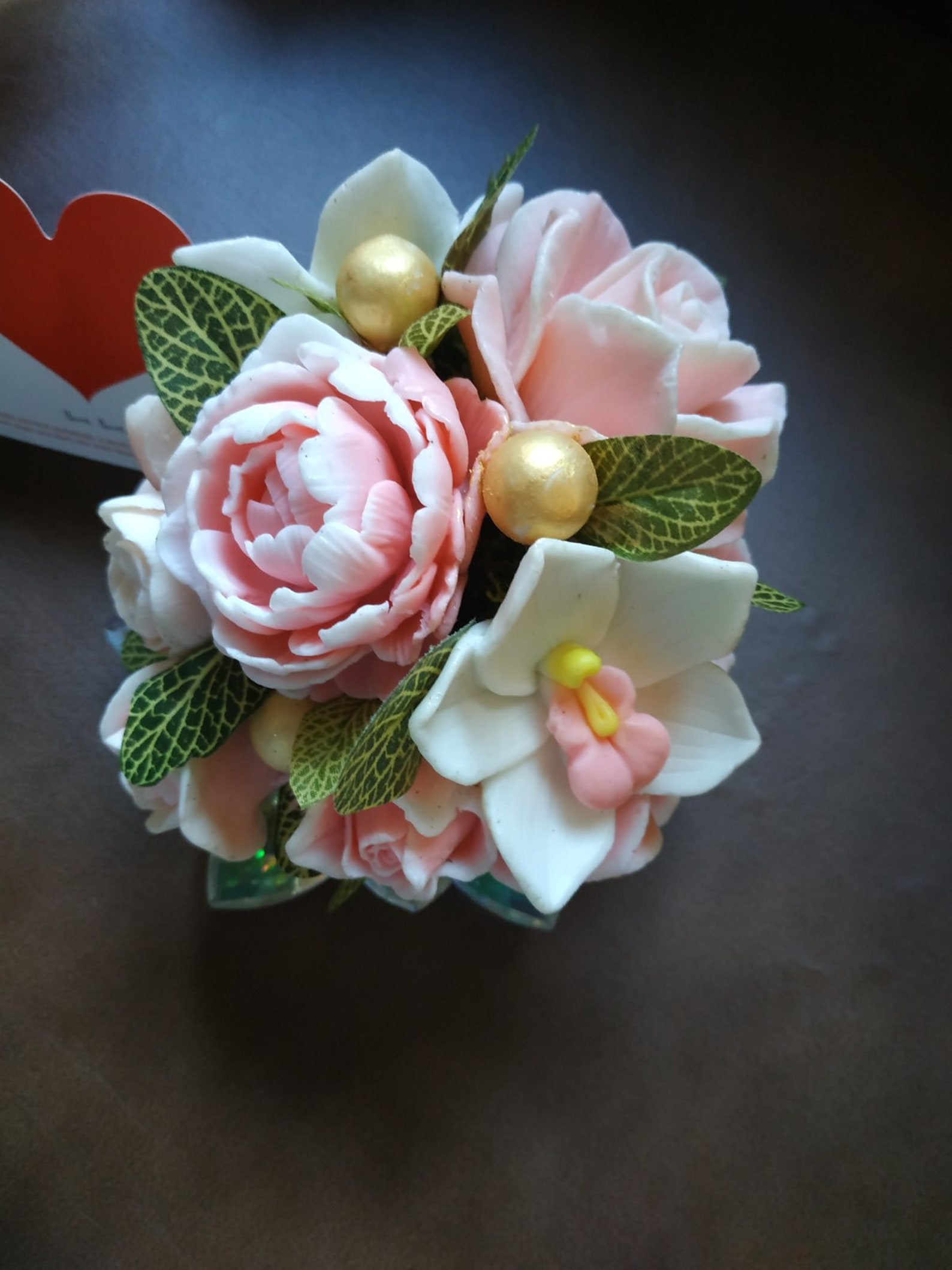 Soap Flower Arrangement Flowers Soap Centerpiece Candle Etsy