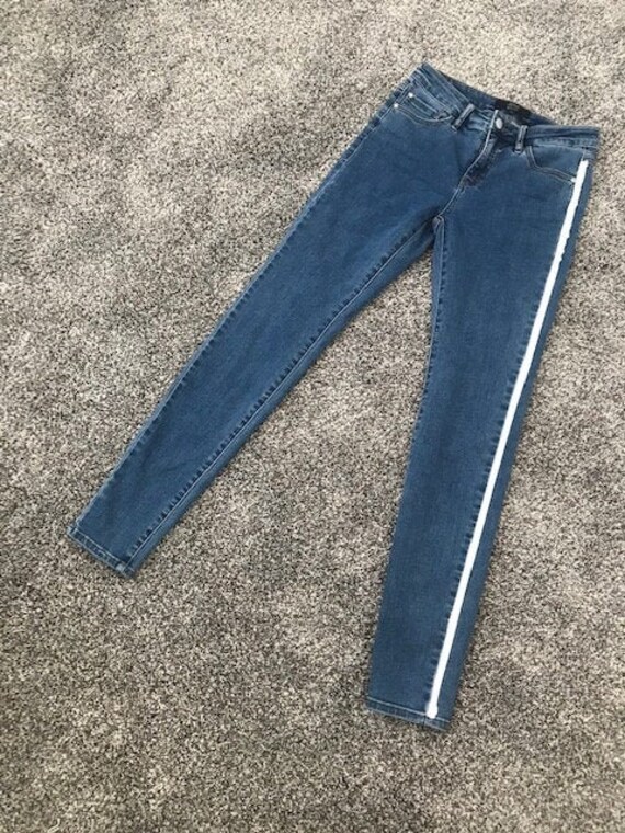 White Stripe Jeans | Etsy Australia