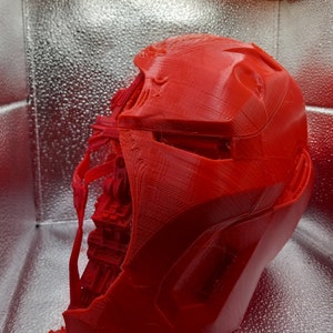 Iron man Mark 50 Battle Damaged helmet raw print