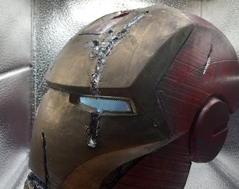 Iron Man Mark 3 Battle Damaged Helmet, 3d printed cosplay