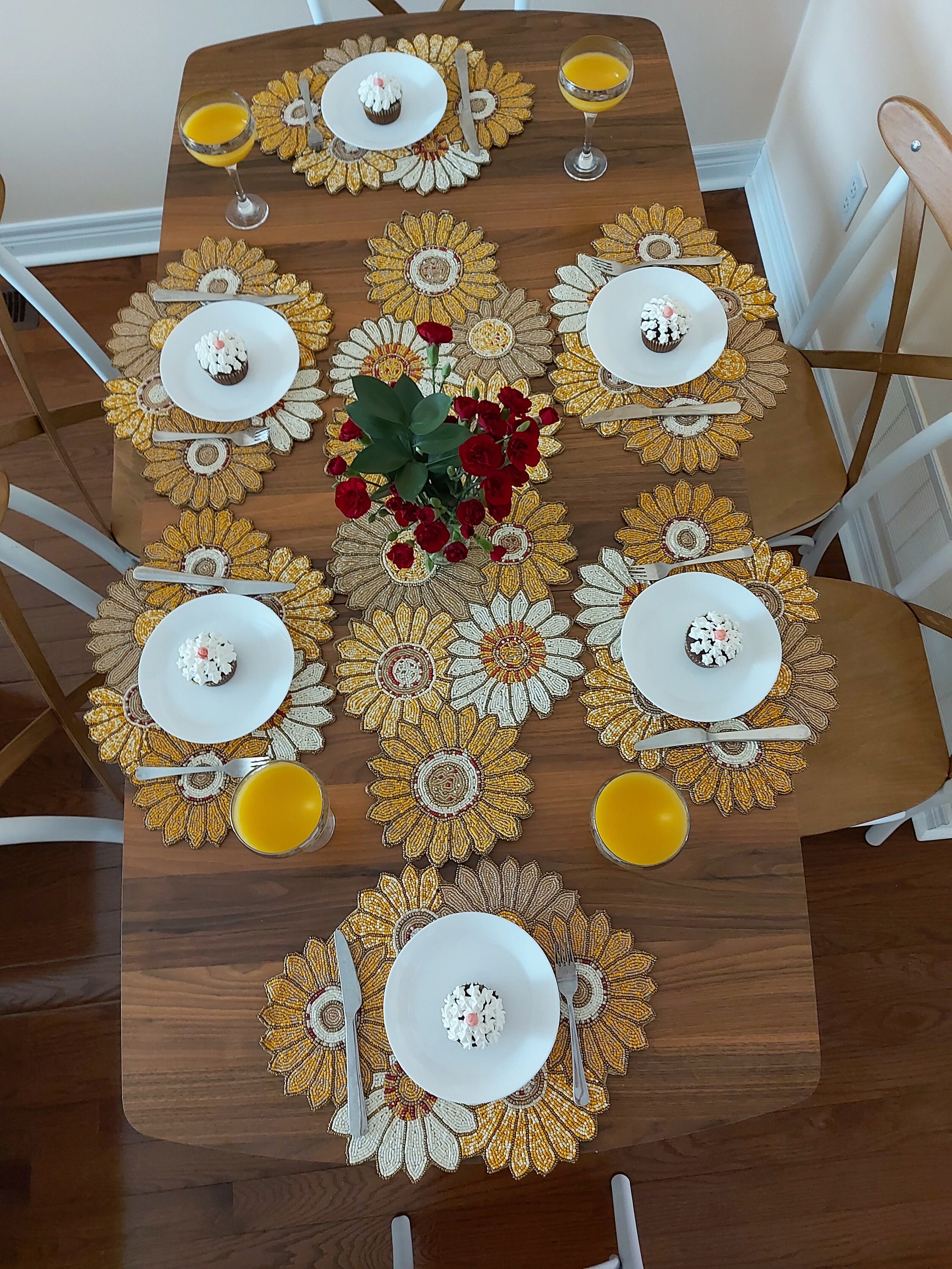 Handmade Beaded Dining set for table decoration.Set contains Etsy