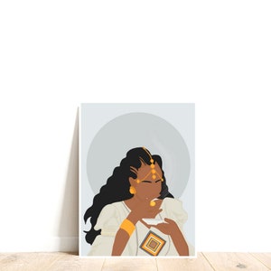 Eritrean Digital Art, Eritrea Art, African Art, Digital Art, Eritrean Woman with Dress Canvas Painting, Woman Illustration