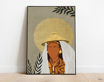 Eritrean Art, Eritrean Wall Art, African Art, Black Print, Black Woman Art, Black Wall Art, Africa Art, Canvas Print