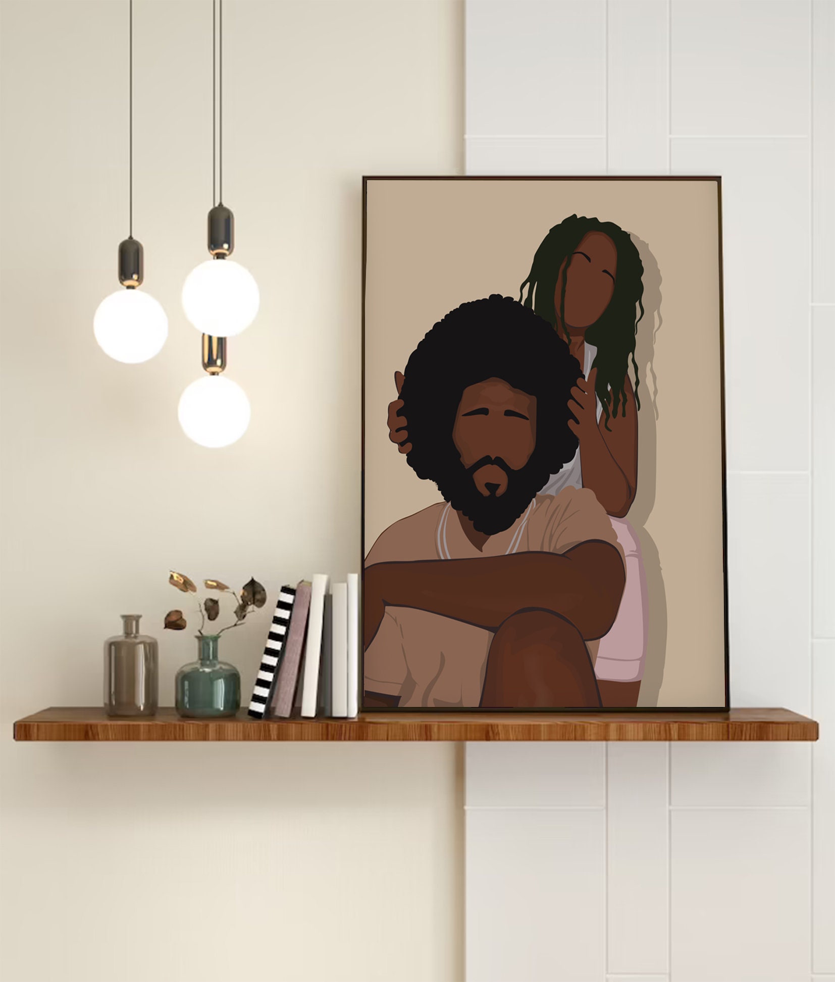Black Couple Wall Art