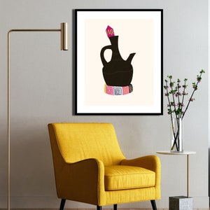 ethiopian JEBENA PRINT - Jebena Art Print, Canvas Art Print, Wall Decor Art, Jebena Print Art, Ethiopian Art Print, Print Print