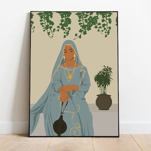 Digital Art, Somali Woman, Somali Woman Art, Traditional Somali Woman, African Woman,Black Wall Art,Black Woman