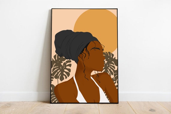 Digital Art Black Woman Print African American Art - Etsy