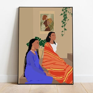 Digital Art, Somali Women, Somali Art, Afro Art, Black Women Art, Black Art Print, African Art Print,