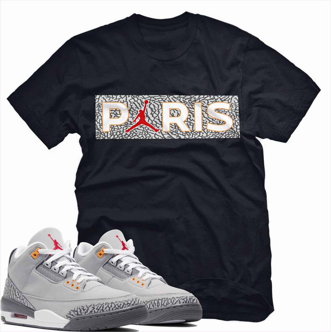 Jordan 3 Cool Grey T Shirt PARIS Unisex Tee Shirt to Match | Etsy