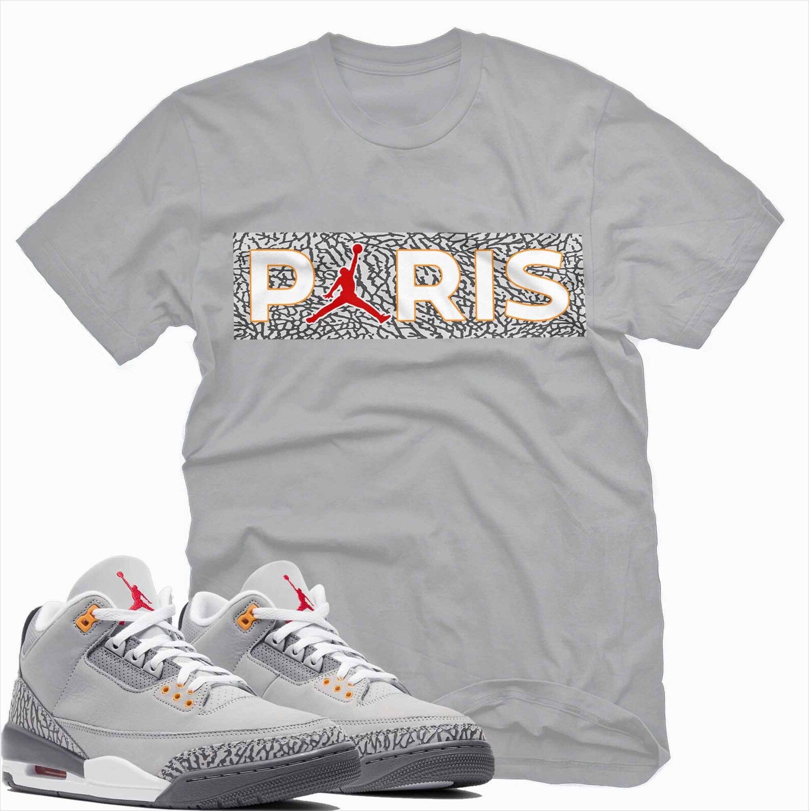 Jordan 3 Cool Grey T Shirt PARIS Unisex Tee Shirt to Match | Etsy