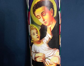 Saint Anthony of Padua Candle Buy 4, Get 1 FREE  San Antonio Arcángel Vela English & Español Prayer Oración Lost Items Encontrar 7 day días