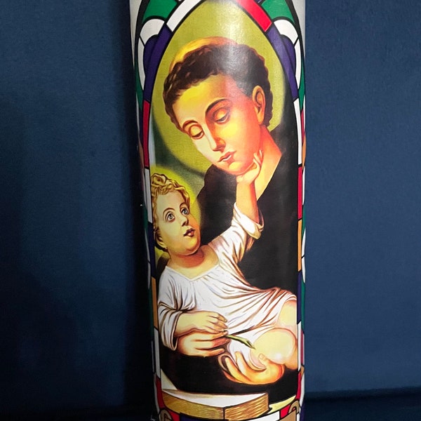 Saint Anthony of Padua Candle Buy 4, Get 1 FREE  San Antonio Arcángel Vela English & Español Prayer Oración Lost Items Encontrar 7 day días