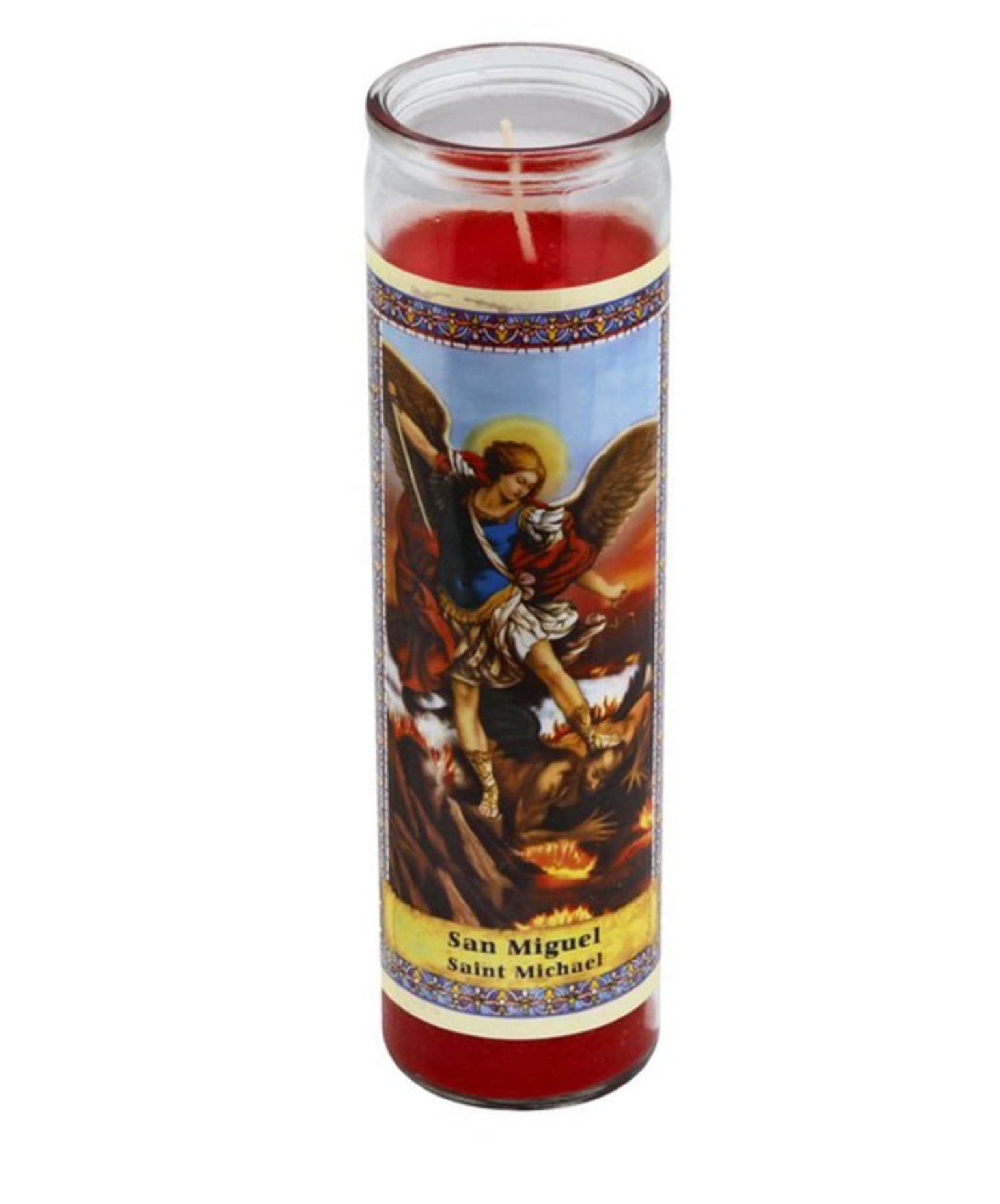 Saint Michael Archangel Candle St. Michael San Miguel Arcángel Etsy