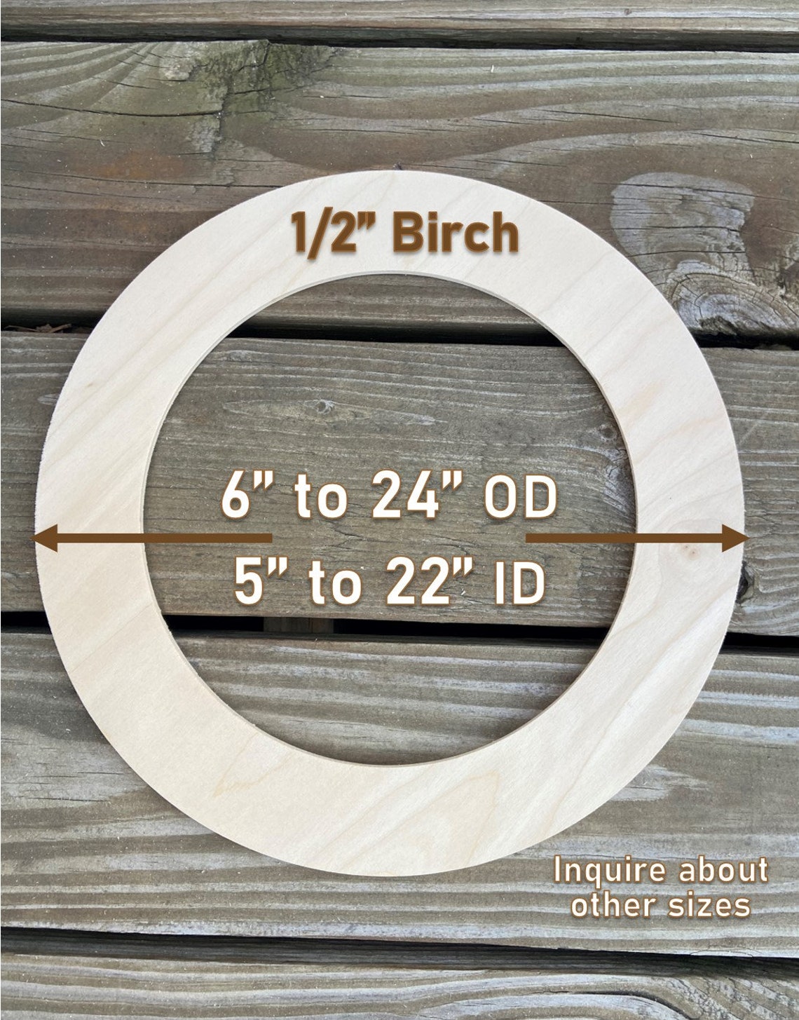 6 to 24 Unfinished Wood Craft Rings 1/2 - Etsy