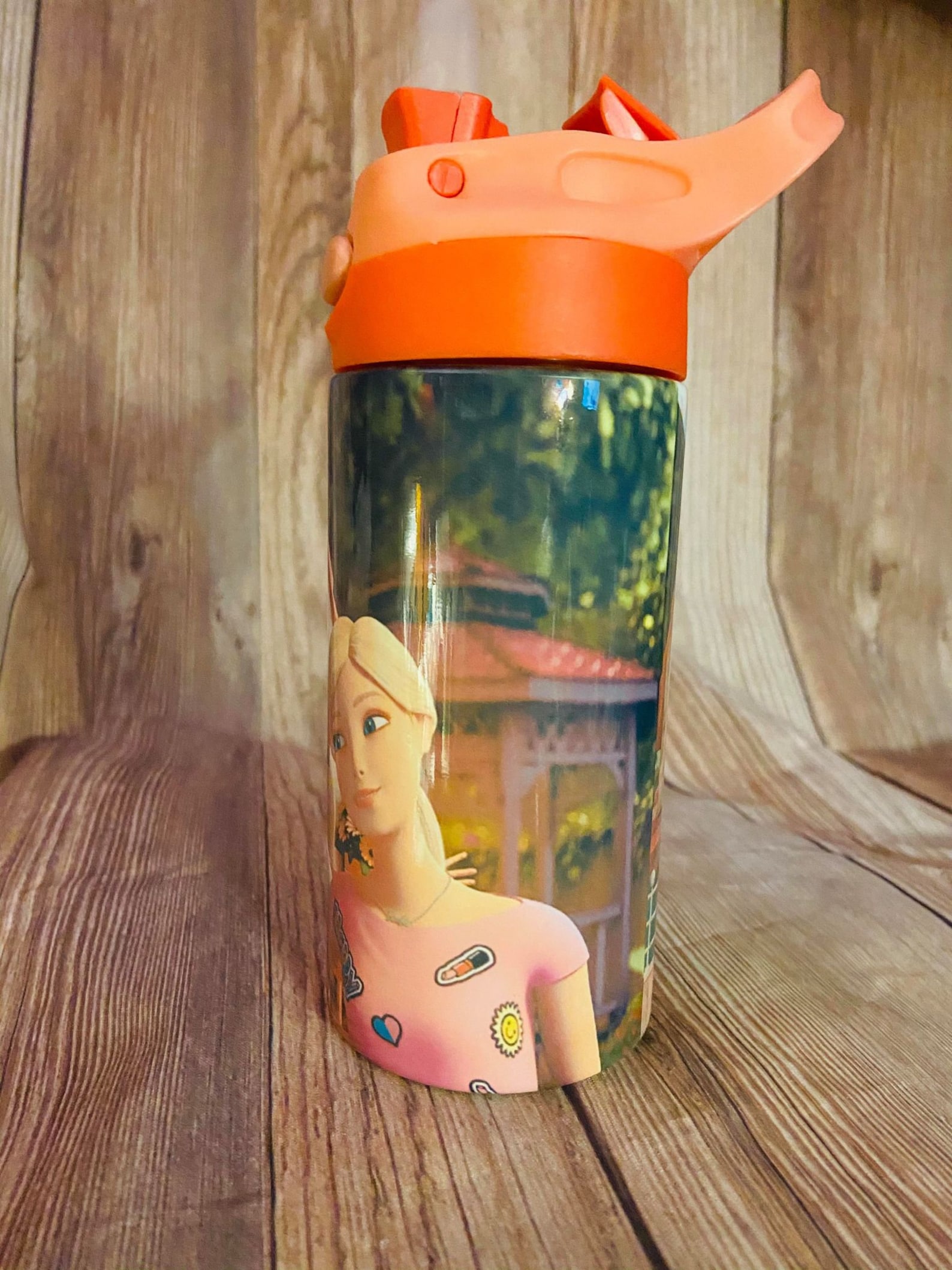 Barbie 12oz Flip Top Water Bottle Etsy