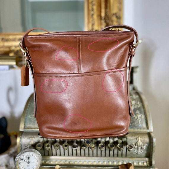 Vintage Coach Bleecker Bucket 4153 British Tan Brown 90s