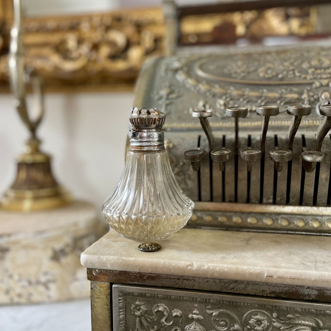 Vintage Lamplight Farms Oil Lamp Base Made in Austria Clear Cut Glass