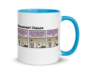 Dilbert Comic Strip - Managementjargon - Mok met gekleurde binnenkant