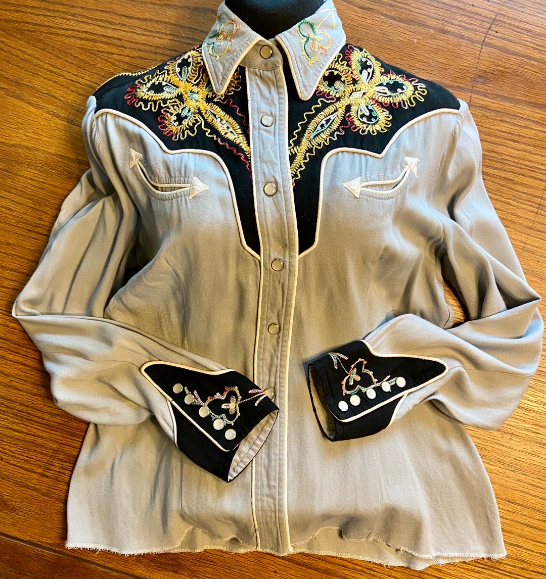 1950 Vintage H Bar C California Ranchwear Western Snap Shirt - Etsy