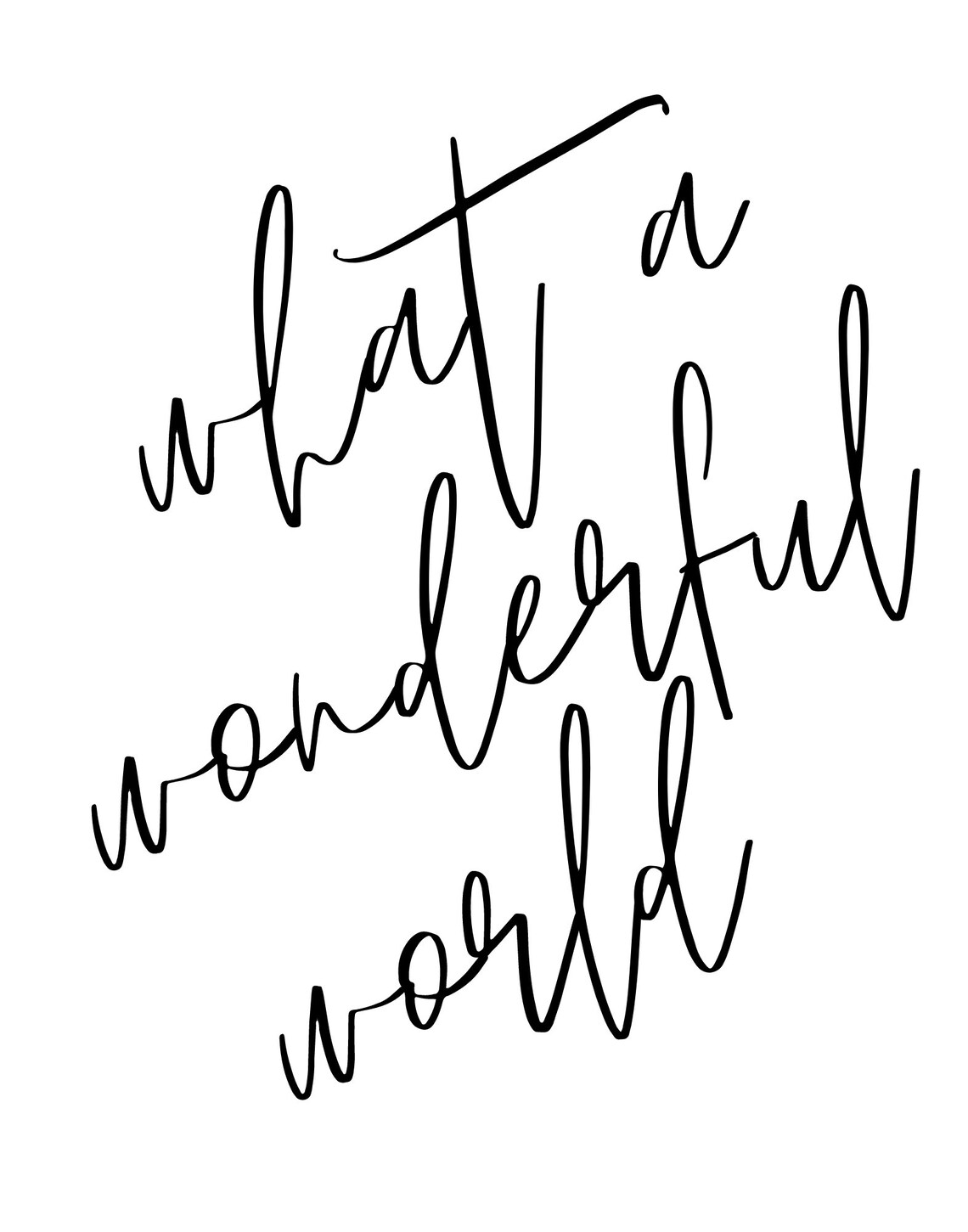 What a Wonderful World Instant Download Etsy