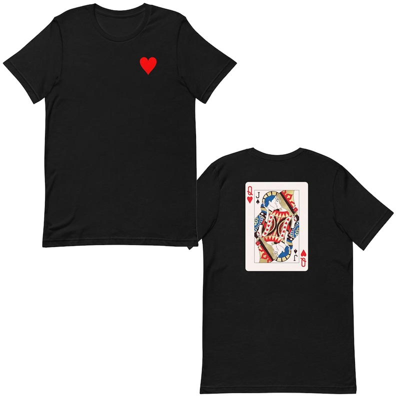 Queen of Heart Kissing Jack of Spades Short-sleeve Unisex T-shirt - Etsy