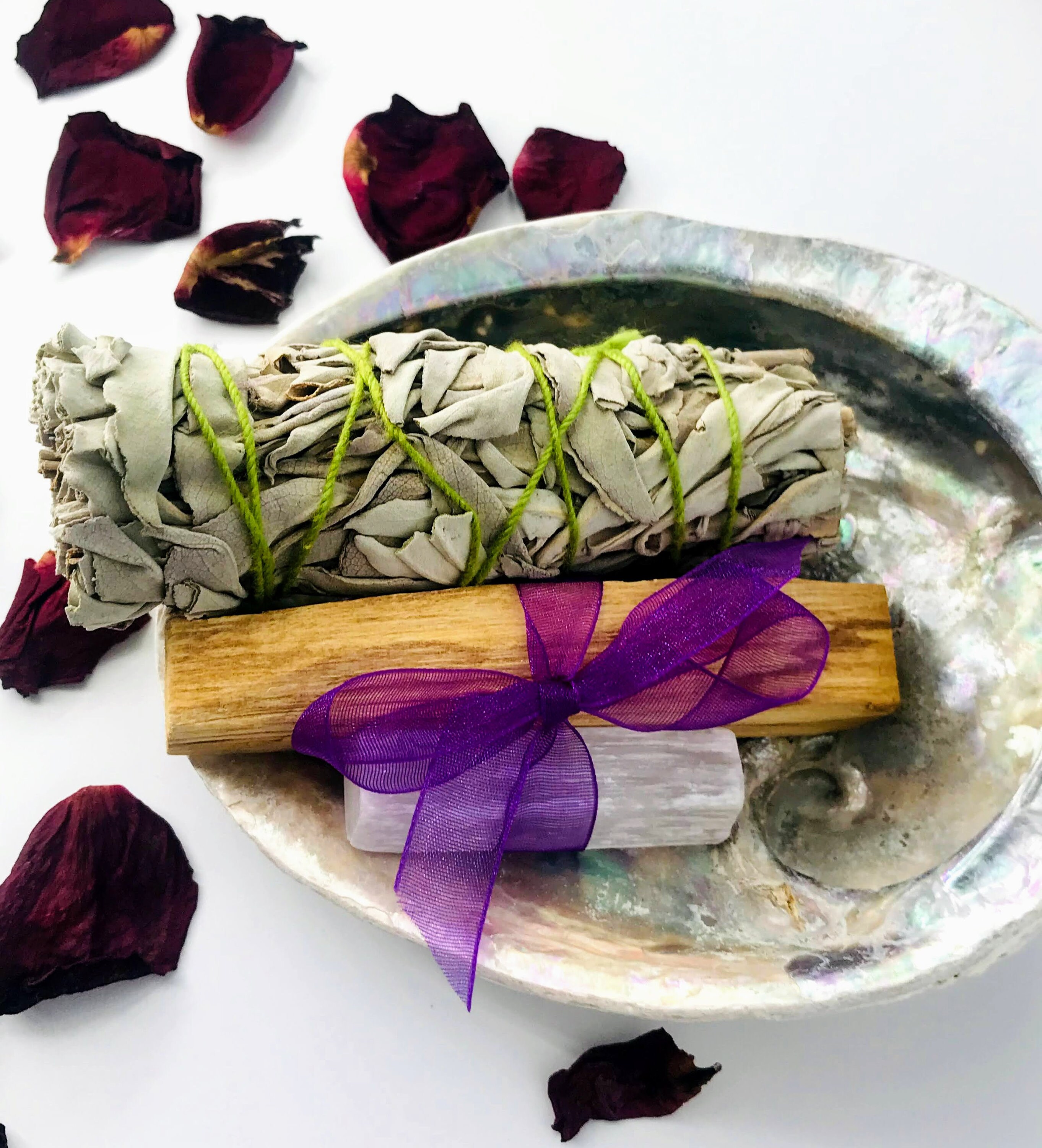 Sage Palo Santo and Selenite Cleansing Bundle Beautiful Etsy