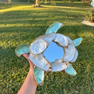 Oyster Shell Sea Turtle Mirror