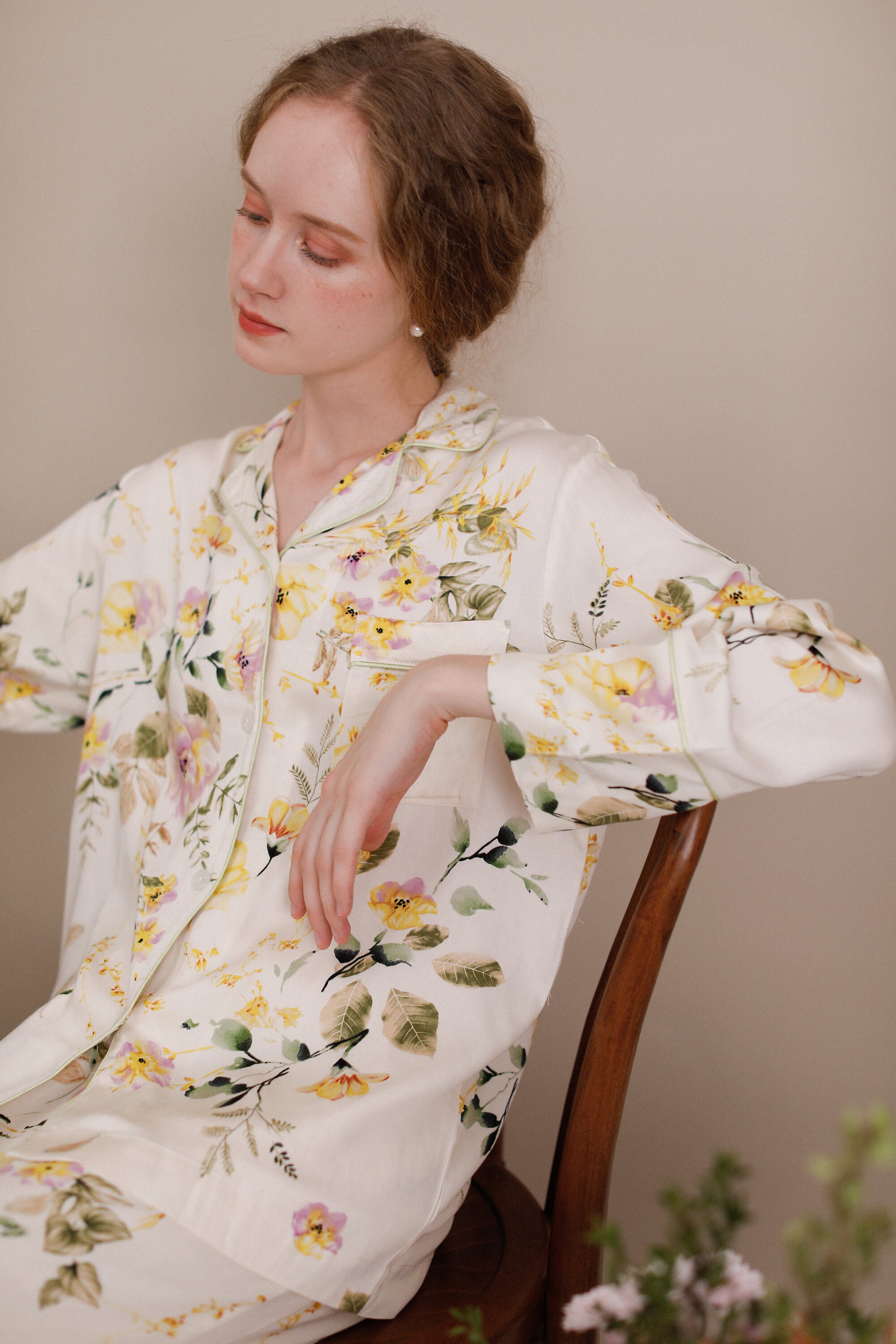 Cottagecore Pajamas French flora holiday pajama pyjama Etsy