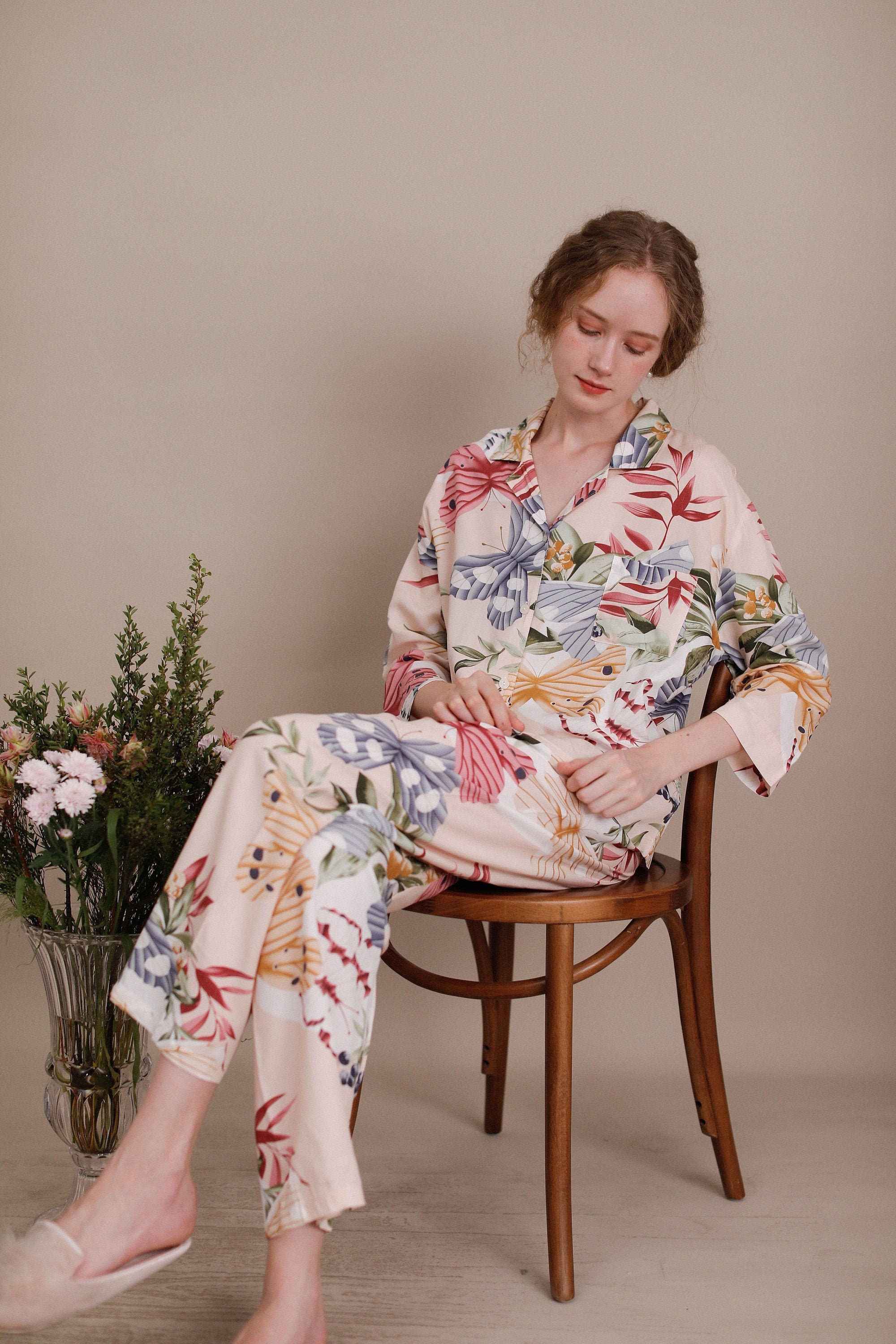 Butterfly Women Pajama Set holiday pajamas pyjamas women Etsy