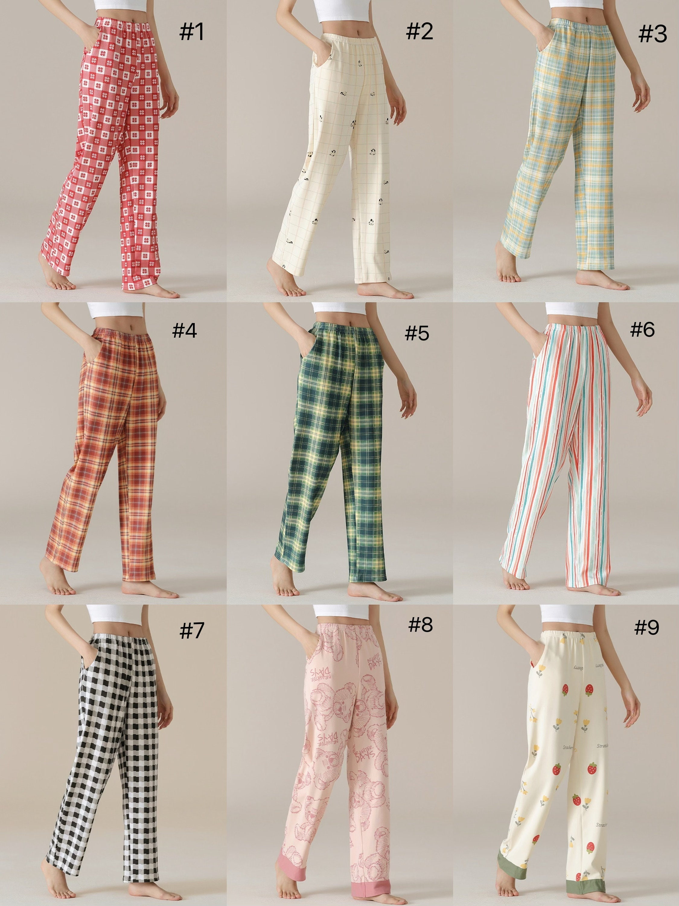 Women's cotton lounge pants with pockets sale