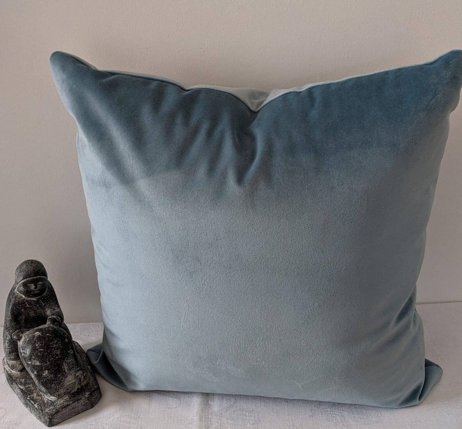 Velvet Cushion Cover Sky Blue Pale Blue Velvet Interiors Etsy