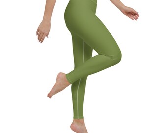 girls olive leggings