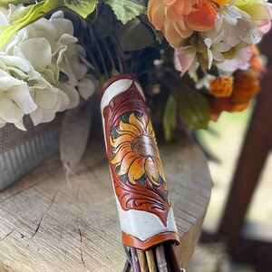 Leather Wedding Bouquet Wrap - Custom