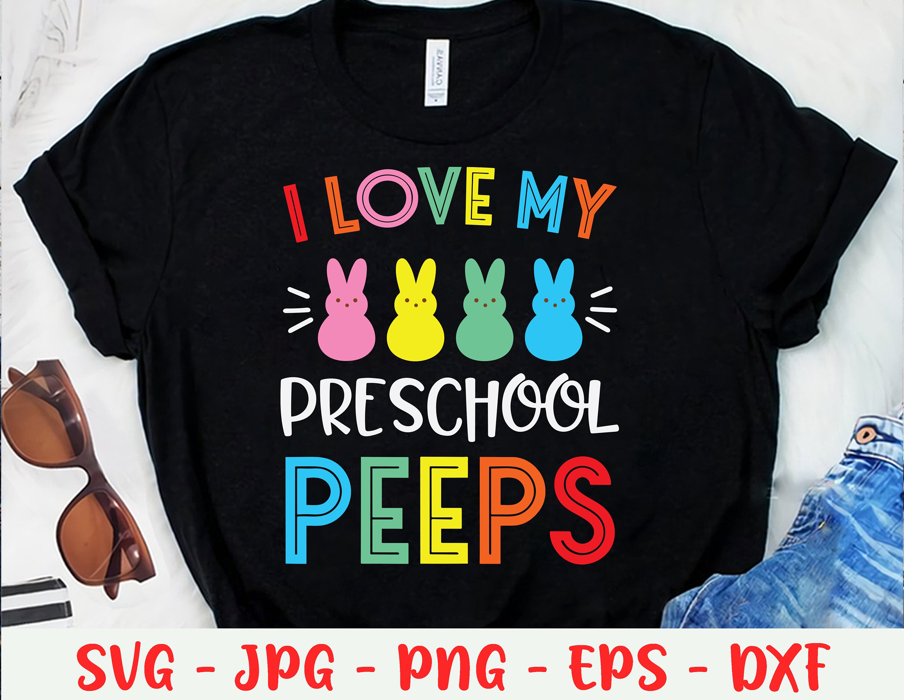Download I Love My Preschool Peeps Svg Cute Teacher Svg Easter Day | Etsy