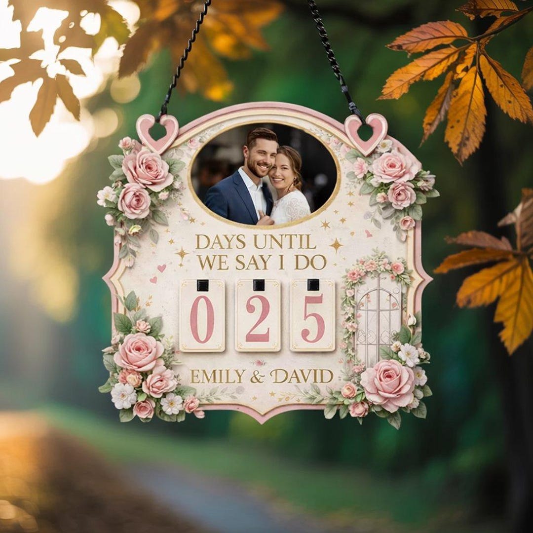 Personalized Wedding Countdown Sign With Photo | Days Until We Say I Do ...