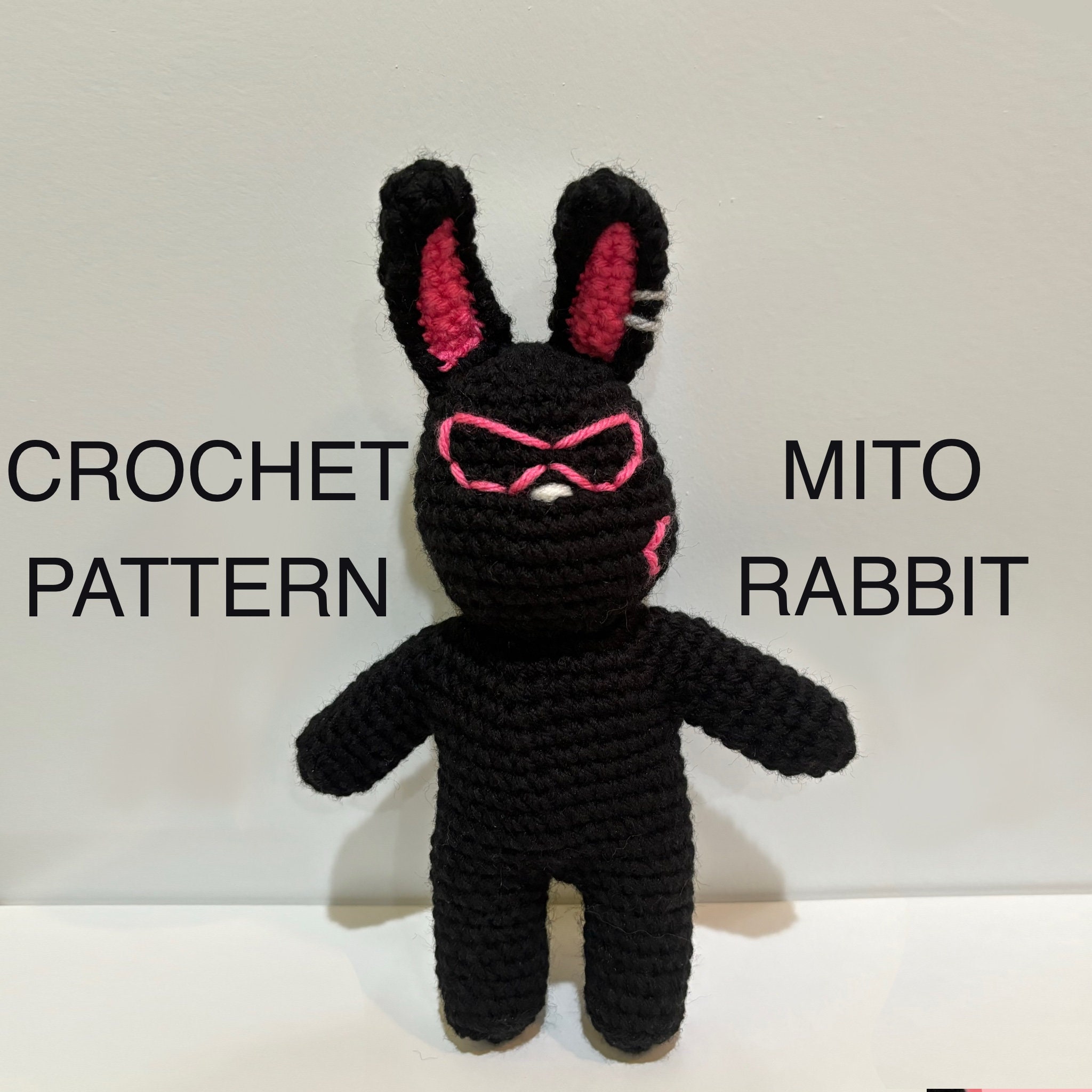 34 Crochet Rabbit Patterns with Baskets, Keychains, and Rattles 23 Mito Rabbit Crochet Pattern Ateez