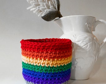 Grey Bottom Rainbow Basket