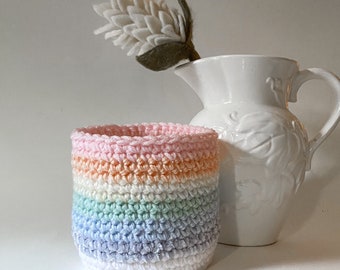 Soft Rainbow Hay Basket