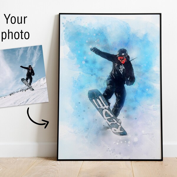Snowboard Art Etsy