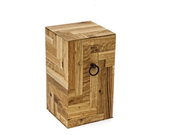 Oak Wood Cremation Urn for Human or Pet Ashes - Handmade Art