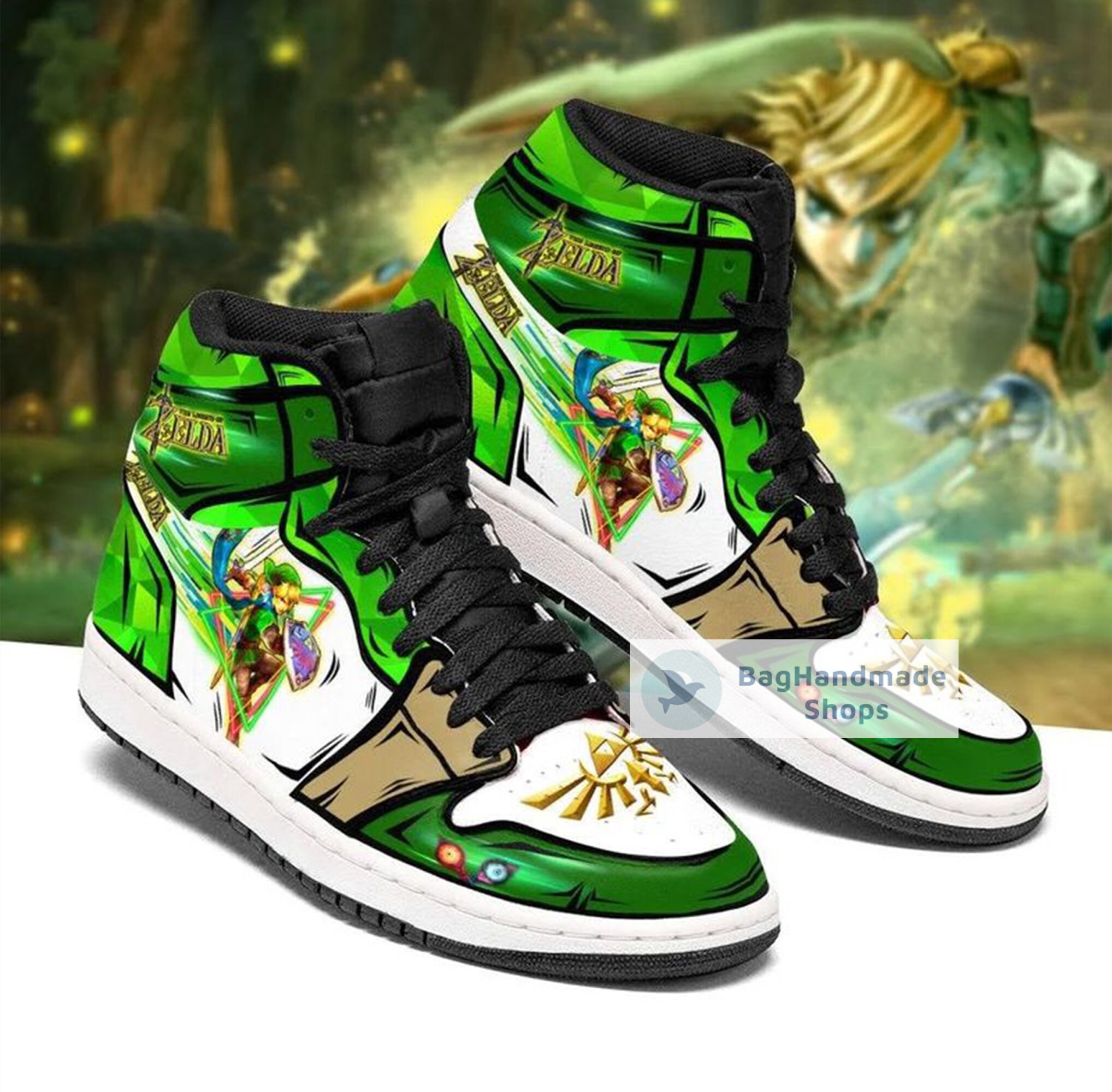 Custom Zelda Type Air Jordan 1 Air Jordan 1 Type Anime Etsy