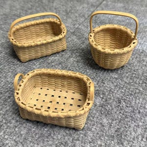 Nantucket Classic Handmade mini Black Ash Baskets ( set of 3 )