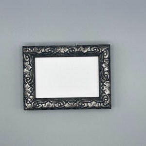 Silver and Black Picture Frame 4x 6 Photo Frame Traditional Ornate Portraits Miniature Artwork Additional Common Sizes image 6