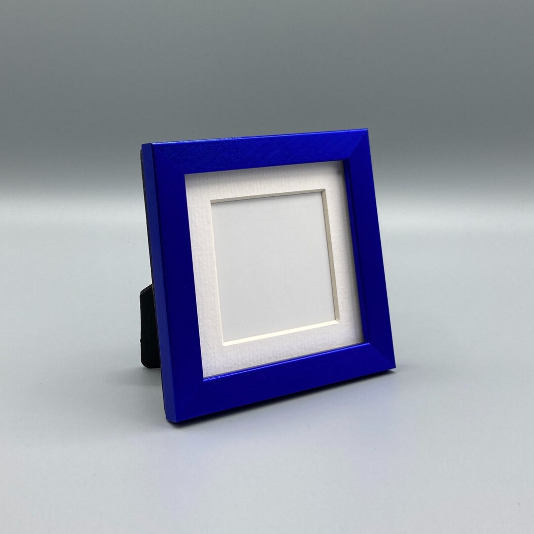 Blue Picture Frame 3x3 Photo Frame 2x2 Mat Opening Additional Colors