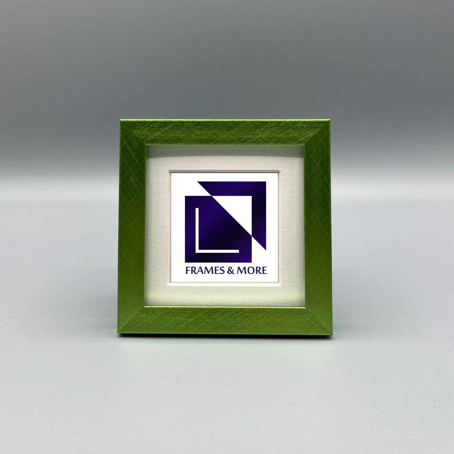 Green Picture Frame 3x3 Photo Frame 2x2 Mat Opening Etsy